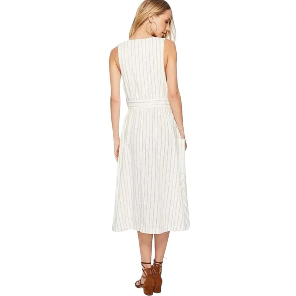 NWT- Free People Diana sleeveless striped midi shift Cotton Dress. Size medium - Picture 3 of 11